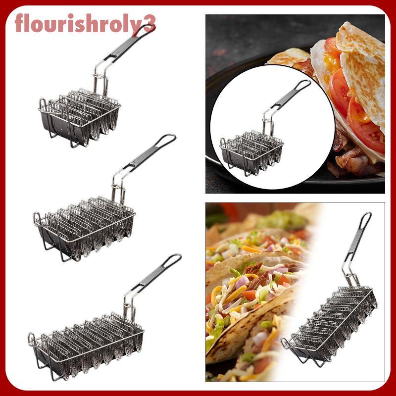 [Flurish] Taco Basket ตะกร้าหม้อทอดสแตนเลส Taco Shell สําหรับร้านอาหารบ้าน