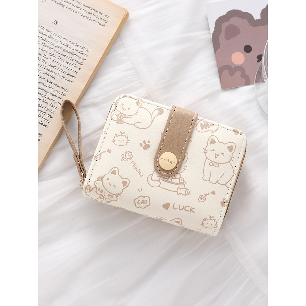 bester brand กระเป๋ (Forever young) กระเป๋าสตางค์พับสั้นสำหรับนักเรียนหญิง ดีไซน์น่ารัก