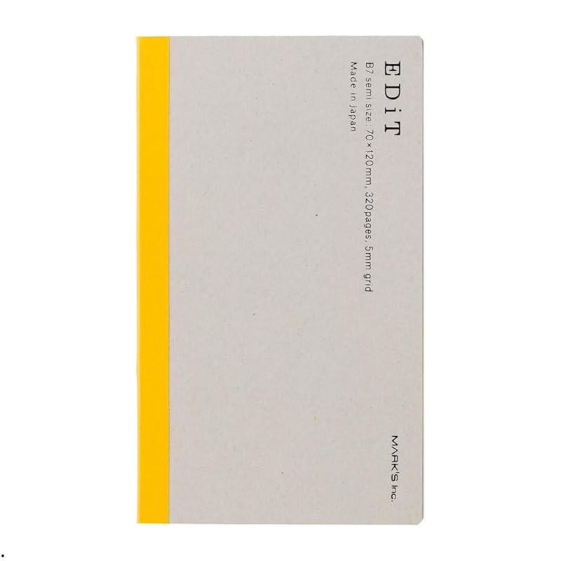 Small grid notebook made with planner paper, B7 variant, refill EDiT EDI-NB21-RFL.