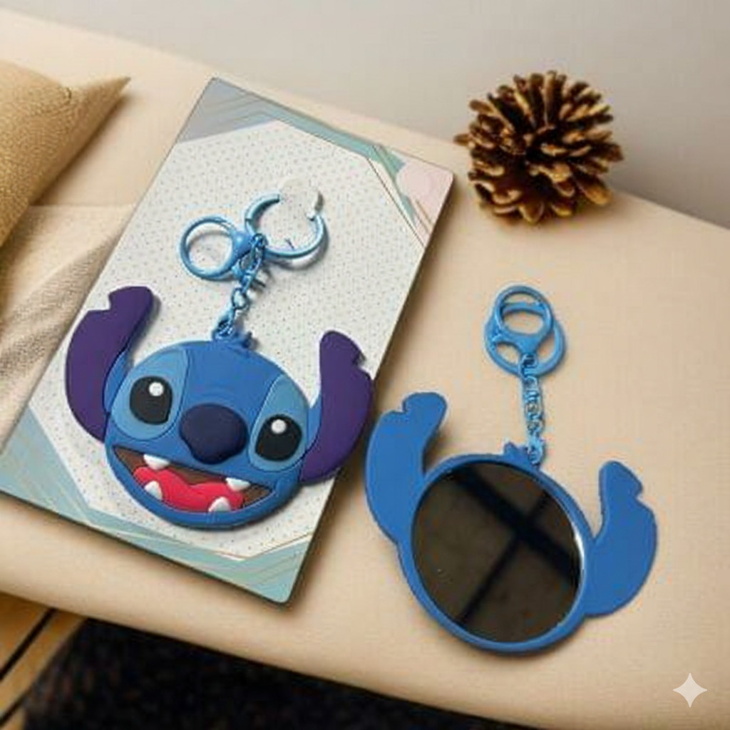 กันตุน |แอรอน| GLASS STITCH HANGER / พวงกุญแจกระจก (พวงกุญแจกระจก)Stitch / พวงกุญแจน่ารัก