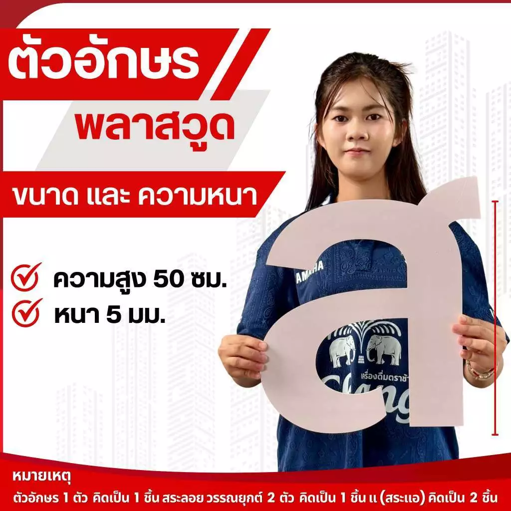 ป้ายพลาสวูด ตัดตัวอักษร สั่งทำตามแบบ | ป้ายหน้าร้าน ป้ายบริษัท กันน้ำ ทนแดด