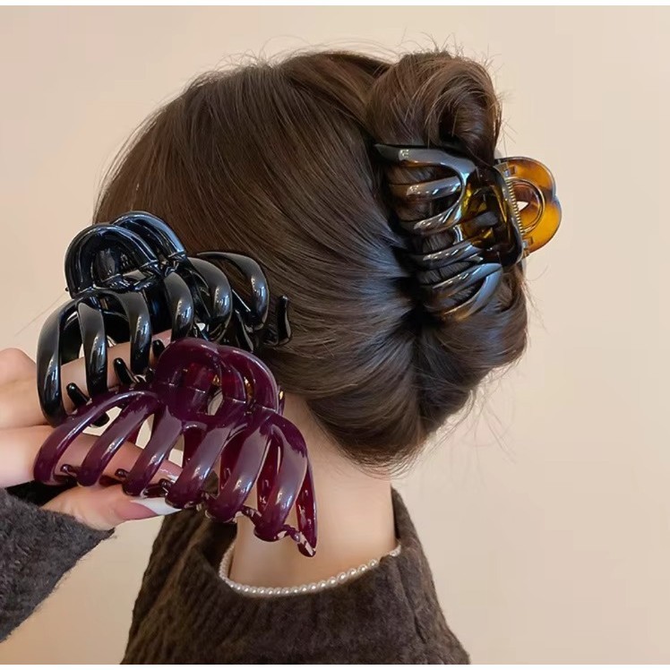 YEPPO Glossy Salon Claw กิ๊บติดผมจัมโบ้คลิปกรงเล็บอุปกรณ์เสริม