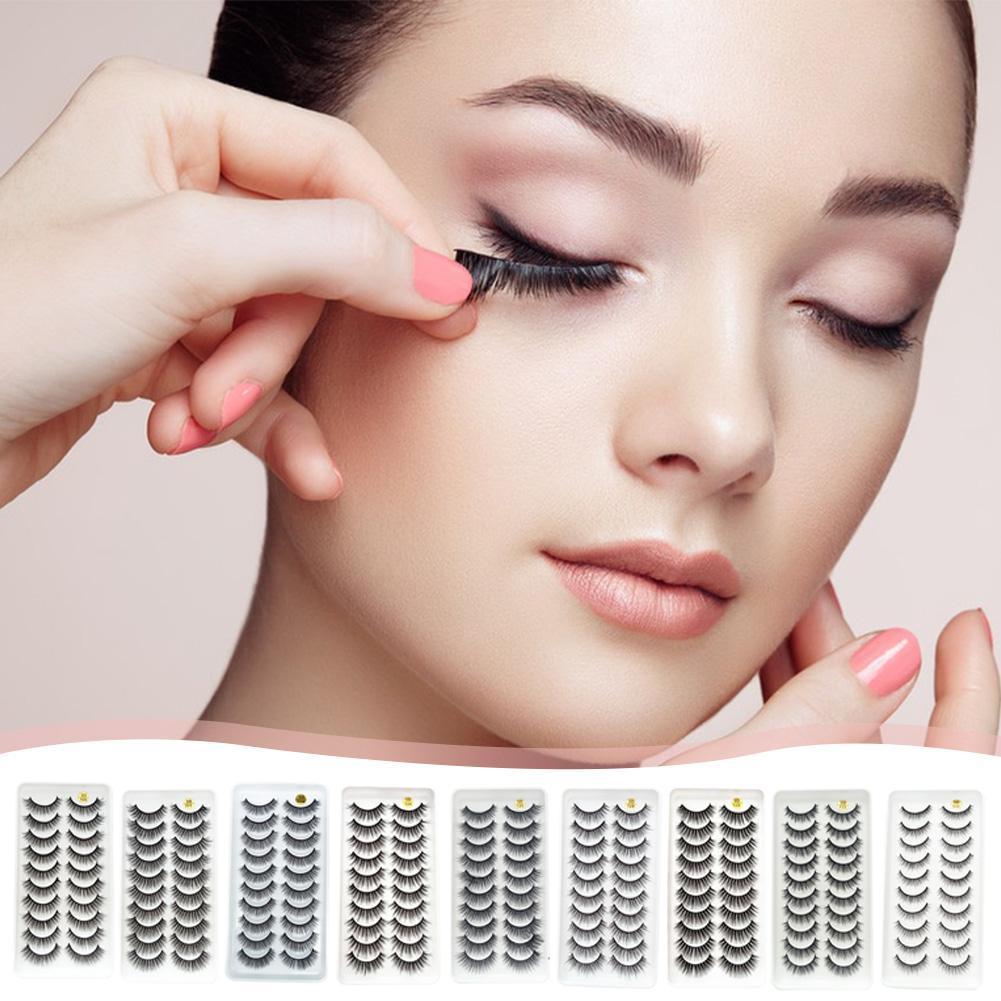 Wispy Lashes 3D ธรรมชาติดูขนตาปลอมญี่ปุ่นเกาหลี Spiry Fairy Lashes พร้อม Clear Band K0S7