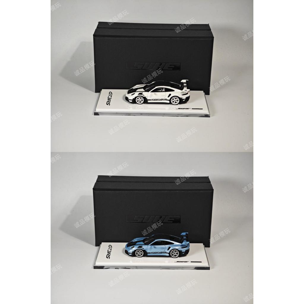 SUHE 1: 64 Porsche 1992 GT3 RS Panda GT Silver Metal Red Resin Car Model