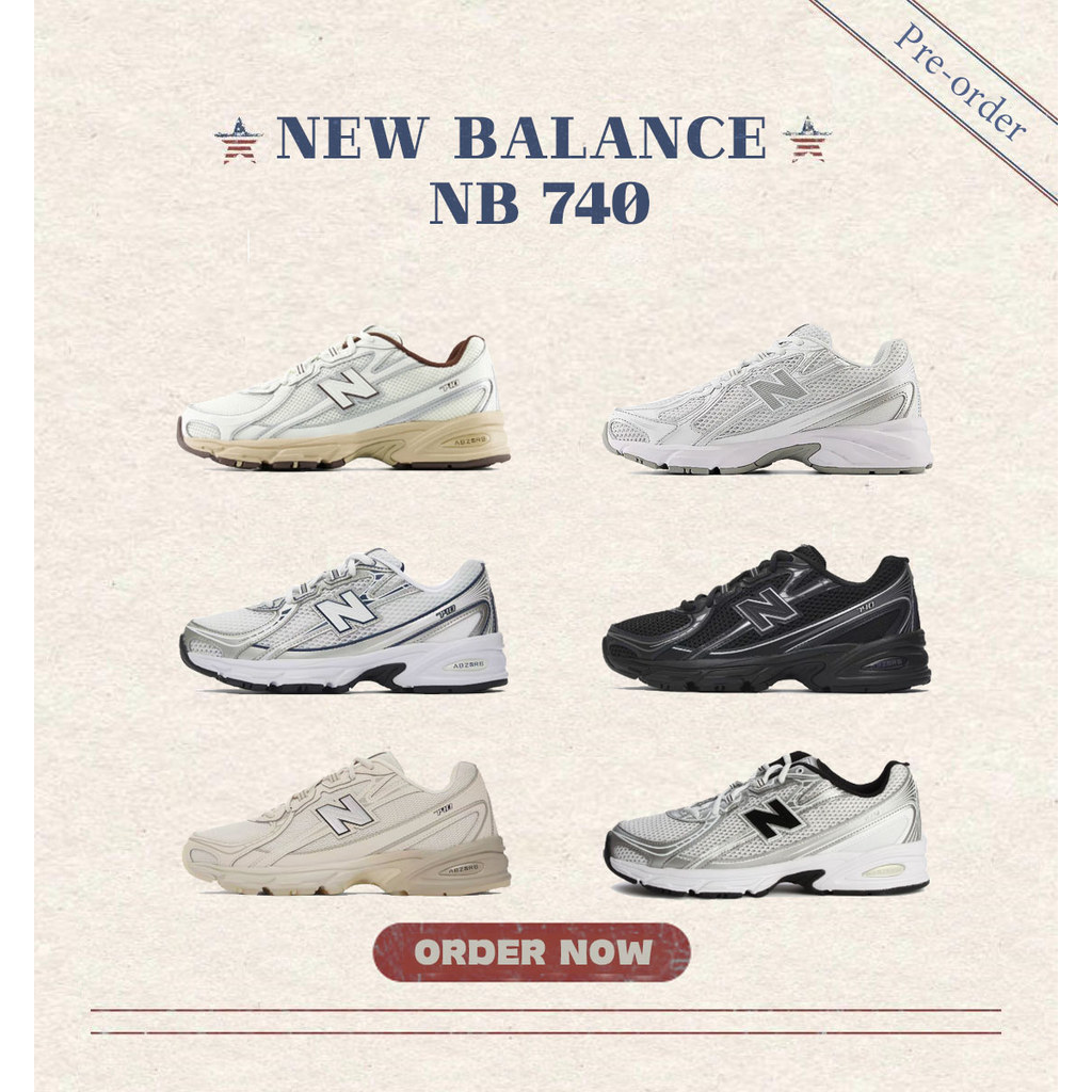 ☆pre-order☆ของแท้100% รองเท้า New Balance NB740 U7401Q2/U740WN2/U740BM2/U740LN1/U740NW2 Unisex [พร้อ