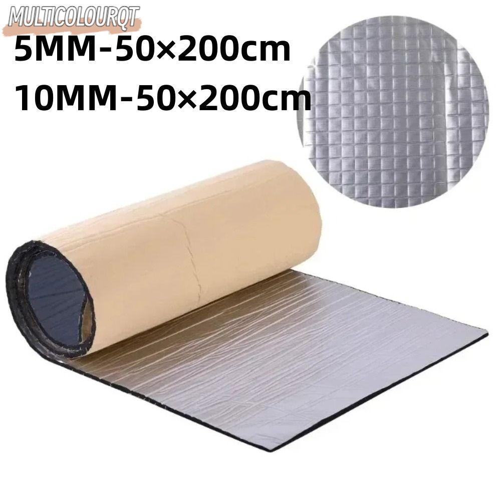 MULTICOLOURQT รถฉนวนกันความร้อน,สําหรับฝากระโปรงรถ 50X200 ซม.รถ Soundproofing Deadening Mat,ทนทานเครื่องยนต์ประตูเสียง Deadening Mat