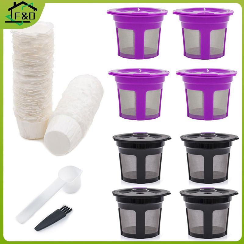 F&O กระดาษทิ้งกระดาษกรองกาแฟสําหรับ Keurig Reusable K Cups สําหรับเครื่องชงกาแฟ Keurig Universal Fit