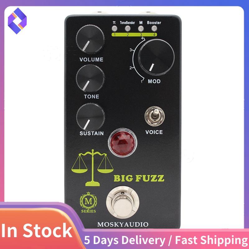 Big Fuzz สําหรับกีตาร์เหยียบ 4 ปุ่ม Fuzz Effect Pedal สําหรับกีตาร์และอุปกรณ์เสริม