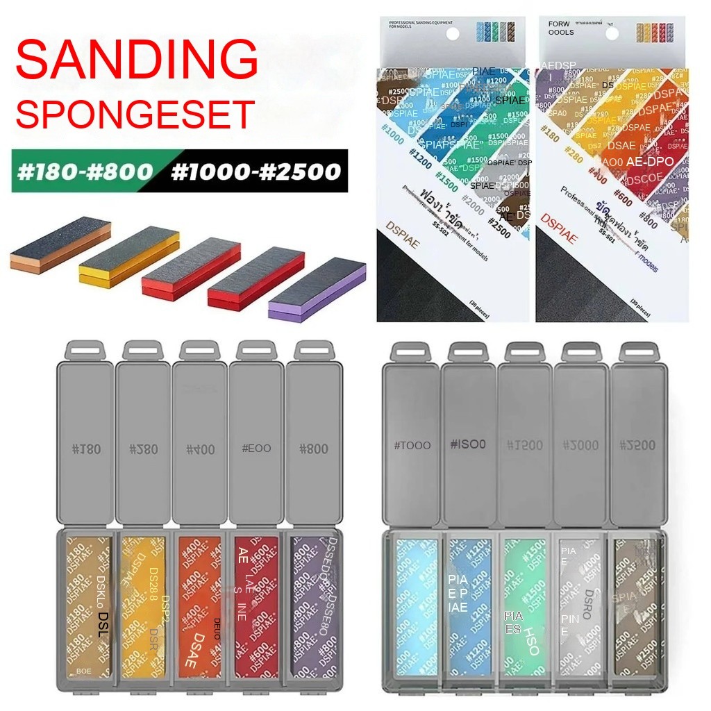 Dspiae SS-S01 SS-S02 ชุดฟองน้ําขัดสําหรับ GK ทหาร Combo Arc บดขัดกระดาษทรายทําชุดเครื่องมือกระดาษขัด