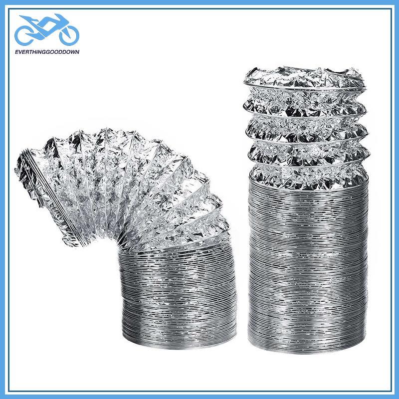 EVER ท่อระบายอากาศขนาด 4 นิ้ว ท่ออลูมิเนียม ท่อระบายอากาศอากาศ ท่อไอเสียแบบยืดหยุ่น ท่อ2M TH