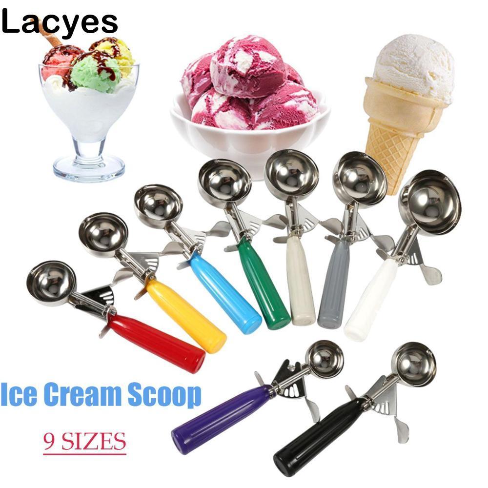 LACYES Ice Cream Scoop Dough Meat Balls Cookies 9 ขนาดเครื่องตัดแบ่งอาหารข้าว