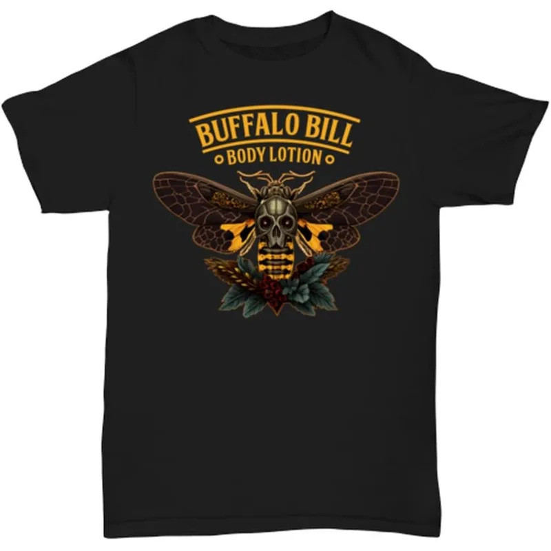 เสื้อยืดลาย Buffalo Bill Body Lotion ลายตลก Hannibal Silence Lambs สำหรับแฟนภาพยนตร์ แฟชั่นลำลองสำหรับผู้ชายและผู้หญิง เ