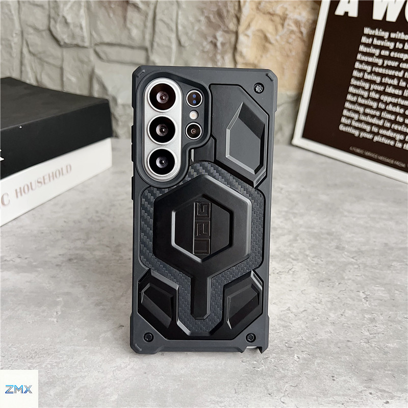 UAG คาร์บอนไฟเบอร์สีดําแม่เหล็กสําหรับ Samsung Galaxy S26 Ultra / S26+ / S26 Edge ไร้สายชาร์จที่ทนทา