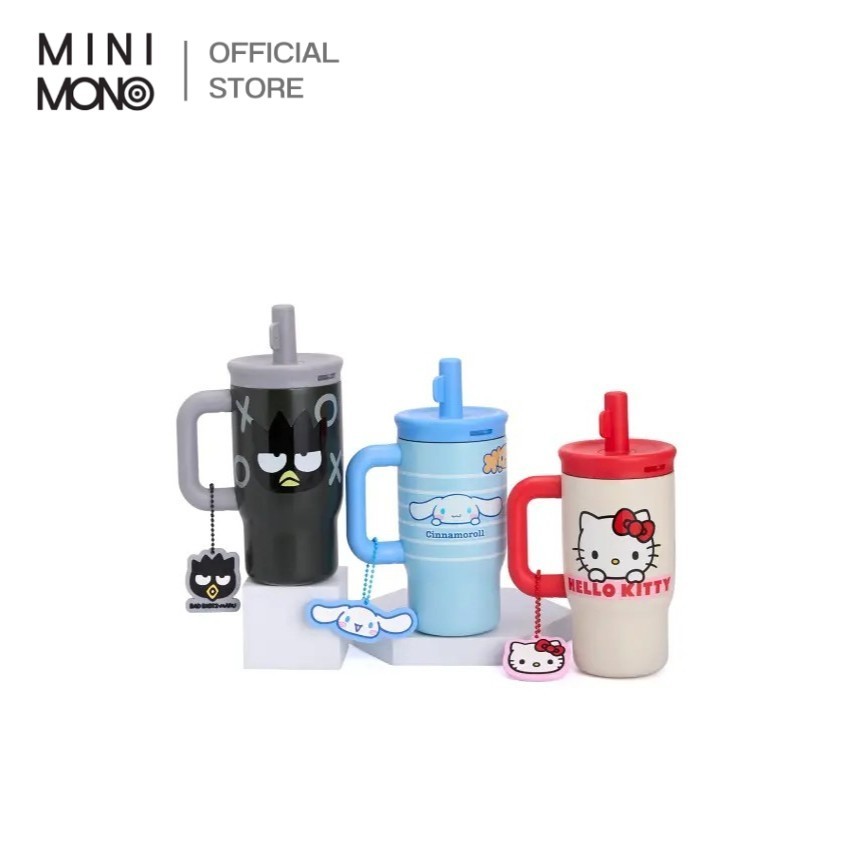 Mini Mono x Sanrio แก้วน้ำเก็บอุณหภูมิ 450 มล. สแตนเลสสองชั้น ฟังก์ชั่นการใช้งานหลากหลาย | ลิขสิทธิ์