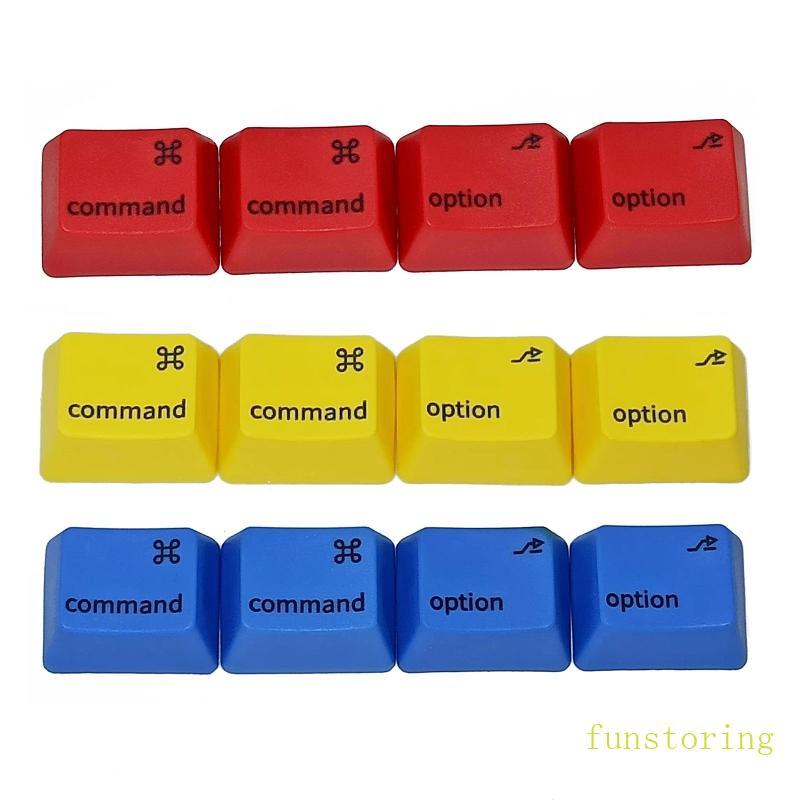 FUN 4PCS ทั่วไป Opt Keycaps PBT Dye Subbed Keycaps สําหรับ MacOS Cherry MX สวิทช์ OEM R1