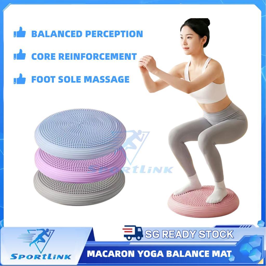SG Macaron Yoga Balance Pad กันลื่น PVC Wobble CushionInflatable Wobble Balance Pad