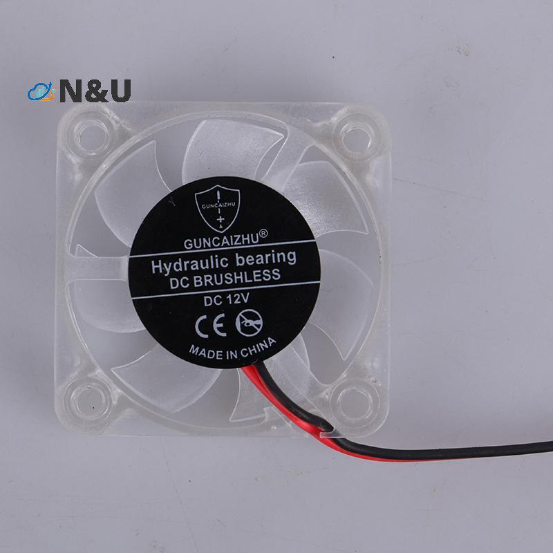 N&U 4010 DC 5v 12v 24v พัดลมระบายความร้อน LED Iight Emitting แบริ่งไฮดรอลิก 2pin