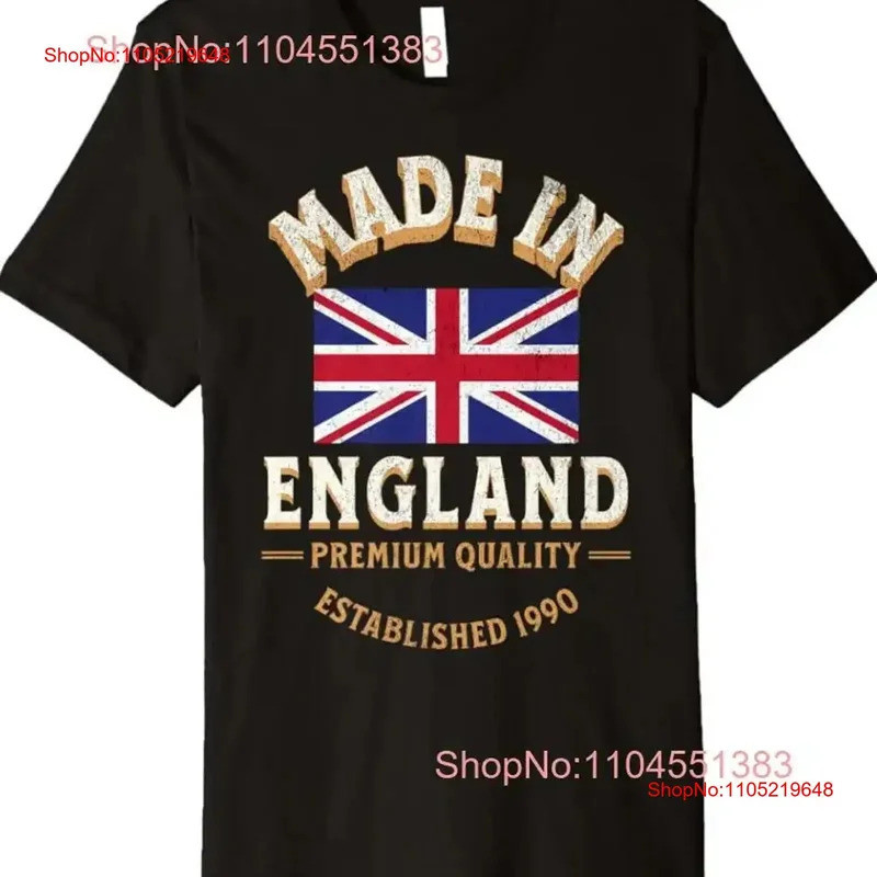 Made in England 1990 Premium Quality Flag เสื้อยืดขนาด S 5XL Vintage Graphic Street เสื้อผ้า Little 