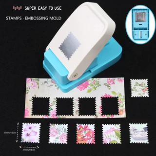 Stamp Border Punch, Embosser DIY Crafts Stamp ลายนูน| ทําด้วยมือแบบพกพาประหยัดแรงงานแสตมป์ฟันเจาะสําหรับกระดาษหัตถกร