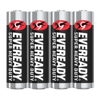(แพ็ก4 x3) ถ่าน Eveready Black Super Heavy Duty AA แพ็กหุ้มฟิล์ม 4 ก้อน EVEREADY BLACK SHD 1215 SW4 (AA) x3