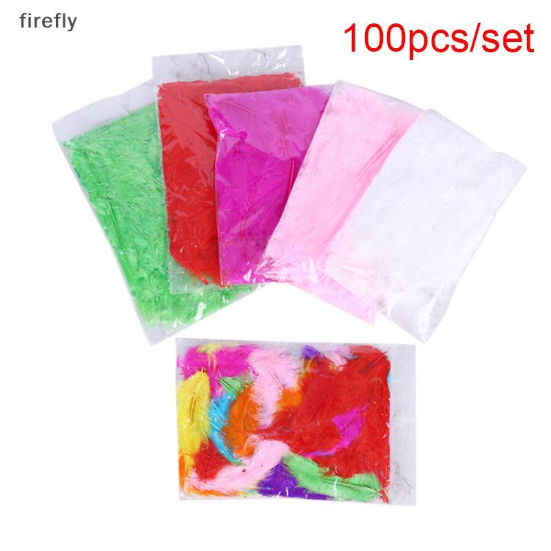 [Firefly] 100 ชิ้น/เซ็ตหลากสี Feathers Puffy Wedding Filler Party ตกแต่งหัตถกรรม [VN]