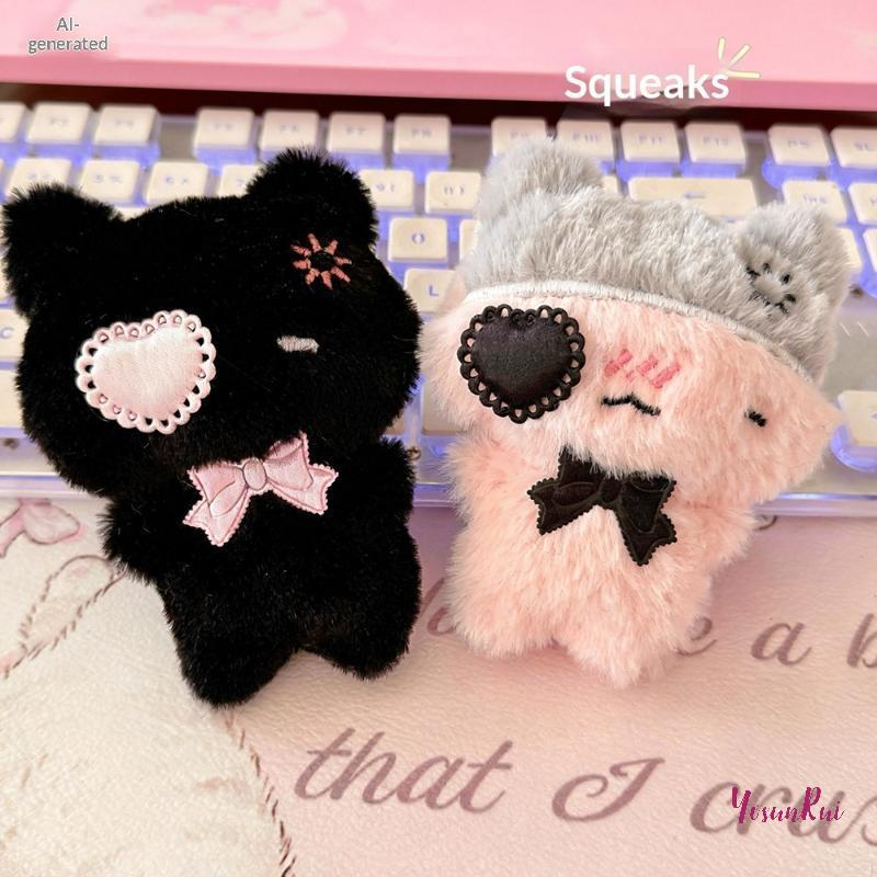 YosunRui] น่ารักการ์ตูนตุ๊กตา Kitty พวงกุญแจ Kawaii แมวสีชมพูตุ๊กตาแมว Bapa ตกแต่งจี้กระเป๋า Charm Key แหวนอุปกรณ์เสริมของขวัญใหม่