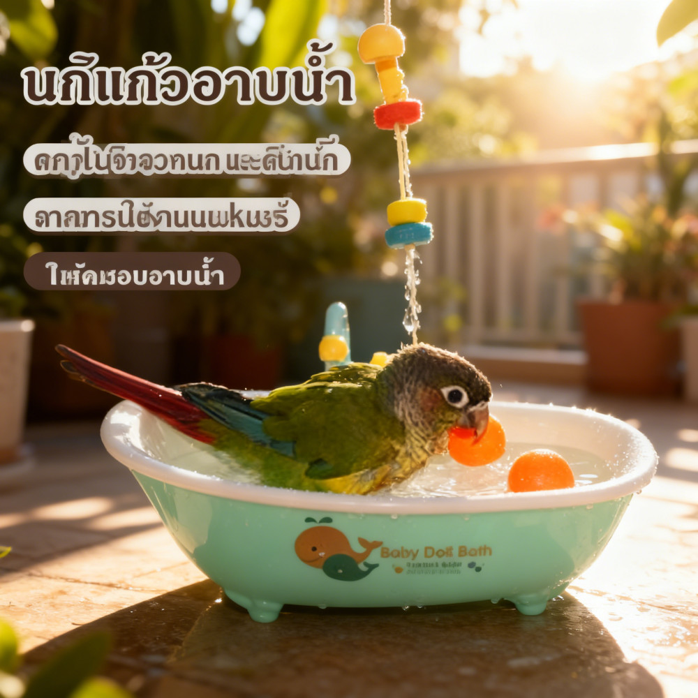 นกแก้วอ่างอาบน้ำของเล่นน้ำเวียนอ่างอาบน้ําอัตโนมัติ สําหรับนกแก้วอ่างอาบน้ำของเล่นอุปกรณ์เสริม