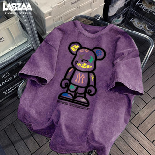 【จัดส่งจากกรุงเทพฯ】LABZAA ✨ เสื้อยืดลายหมีน้อย คอกลม ทรงหลวม…