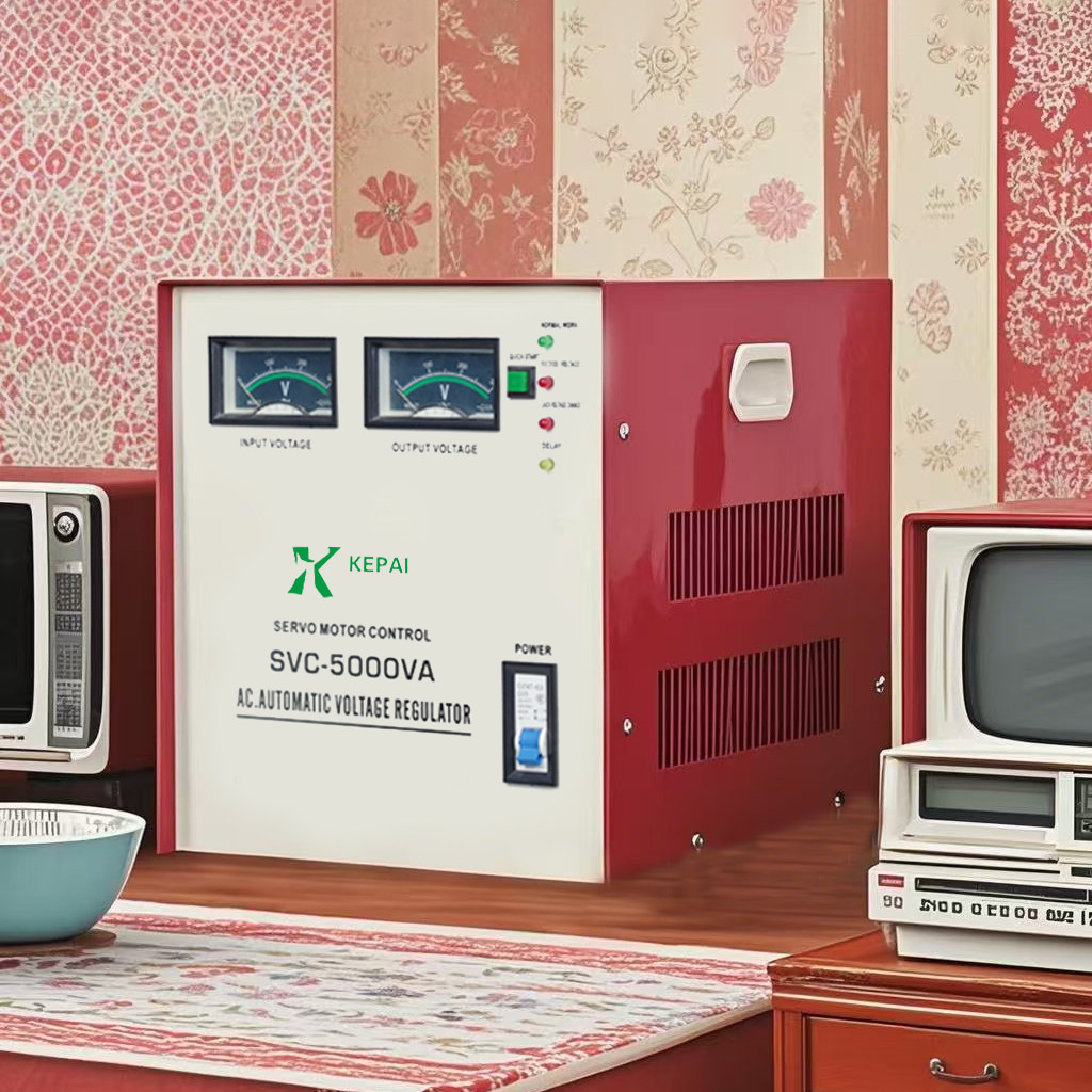 ใหม่แนะนํา 5000W เฟสเดียว SVC Stabilizer 220V AVR ตัวควบคุมแรงดันไฟฟ้าระบบควบคุมอุณหภูมิ AC 50Hz TND