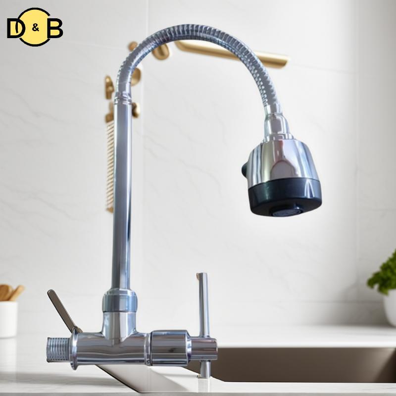 [DB] 360° ก๊อกน้ําห้องครัวสแตนเลสยืดหยุ่นหมุนหัวฉีดอ่างล้างจานทําความสะอาด S TH