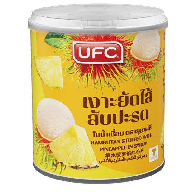 UFC ยูเอฟซีเงาะสอดไส้สับปะรดในน้ำเชื่อม ขนาด 234 กรัม