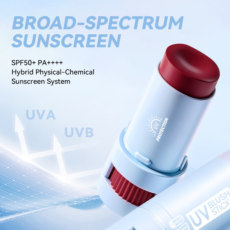 Sun-kissed Blush Stick Moisturize กันน้ํายาวนาน Rendering Skin แต่งหน้า Blush แต่งหน้า