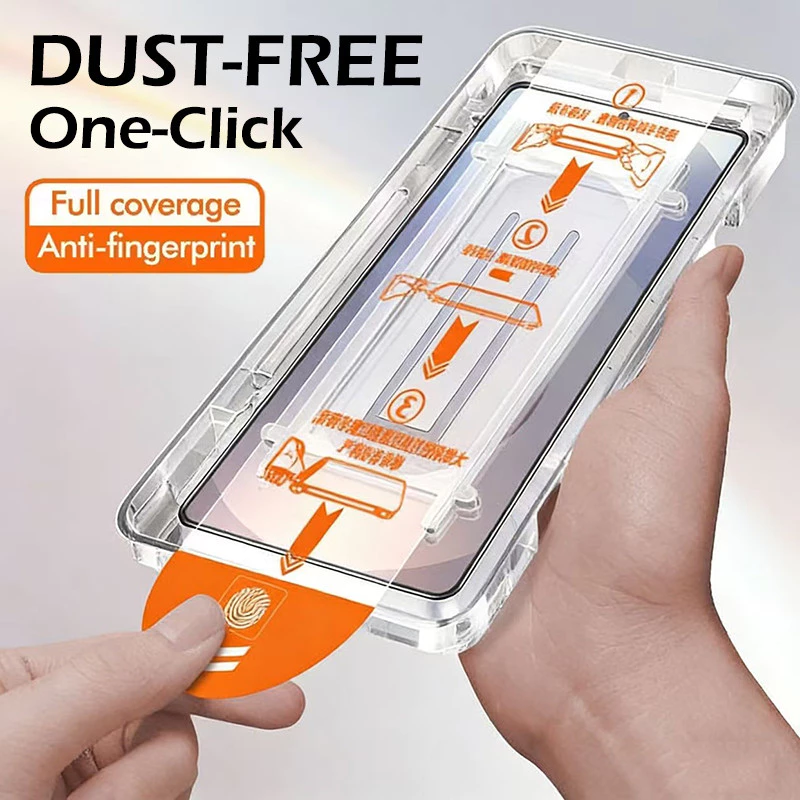 กระจกนิรภัย สําหรับ Samsung Galaxy S26 S25 S24 S23 S22 S21 Plus S26 Ultra S25 Edge S25FE S24FE S23FE S21FE S20FE ฝุ่นฟรี Anti-Spy ความเป็นส่วนตัวคลิกเดียวติดตั้งป้องกันหน้าจอ