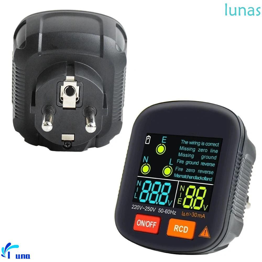 เครื่องตรวจจับซ็อกเก็ต LUNASOL, Rcd Test Polarity Phase Socket Tester, รุ่น Pro NCV Test Ground Zero