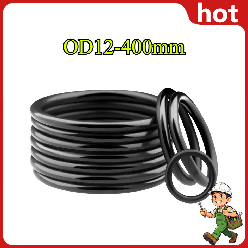 CS4.0mm แหวนซีลยาง O-ring O-ring OD12-400mm แหวนซีลน้ํามันไนไตร, ปะเก็นสีดํากันน้ําและทนอุณหภูมิสูงM