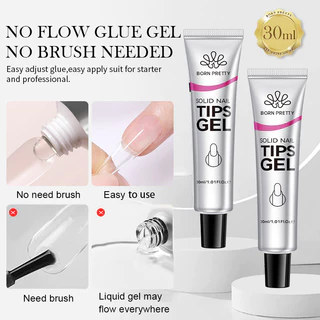 BORN PRETTY 30g Solid Nail Tips Gel Polish Press On Nails Extension แต่งเล็บติดทนนาน
