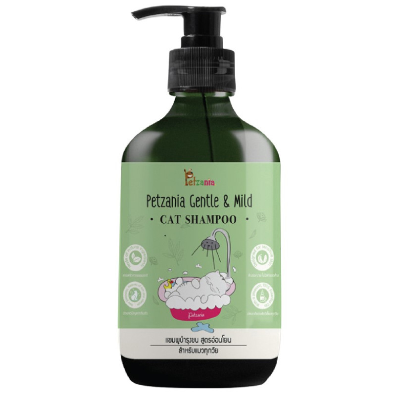 เพ็ทซาเนีย แชมพูอาบน้ำ สูตรอ่อนโยน สำหรับแมว 250 ml(C2 a Gentle&Mind Shampoo cat [หมายเลขบาร์โค้ด 88