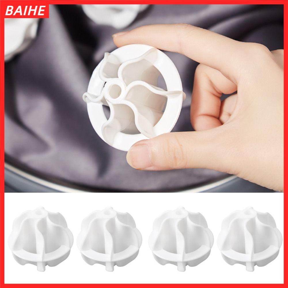 BAIHE ลูกซักผ้า 5 ชิ้นสําหรับซักผ้า|ผลิตภัณฑ์ทําความสะอาดการปนเปื้อน น้ํายาปรับผ้านุ่มในบ้านและห้องนั่งเล่นในครัวเรือนแบบใช้ซ้ําได้