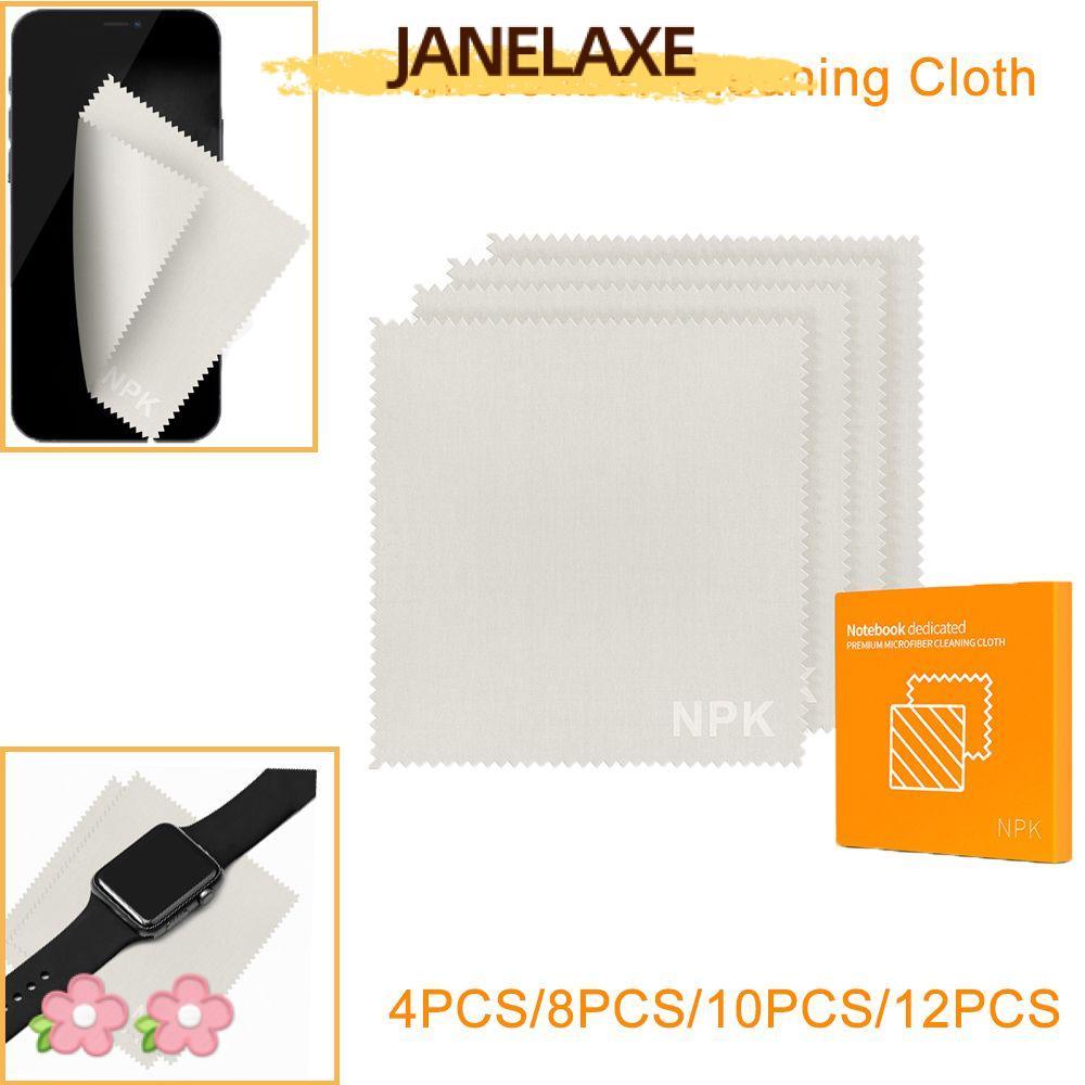 JANELAXE932JN 4PCS/8PCS/10PCS/12PCS ผ้าทําความสะอาดแว่นตาแท็บเล็ตผ้าเช็ดทําความสะอาด