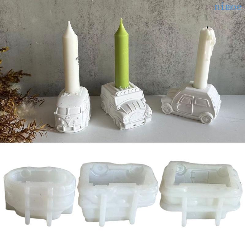 Nio School Bus Shaped Holder Mould Resin Drop Cement Molds ของตกแต่งบ้าน