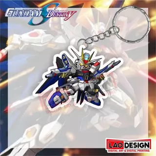 Gantiga Kunci Gundam Seed Destiny STRIKE FREEDOM - antungan Kunci Anime - Gantungan Kunci Akrilk - Gantungan Kunci