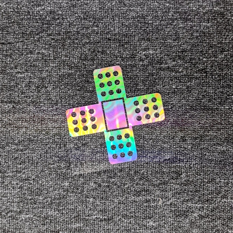 สติกเกอร์รถ Cross Band-aid Wound Patch ฝาครอบรอยขีดข่วน Decals สําหรับ Trunk กันชน Wing Fender หมวกกันน็อครถจักรยานยนต์