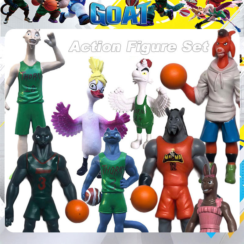 Action Figure Set GOAT Animated Film Model ของเล่นสะสมของขวัญสําหรับเด็กและแฟนๆ
