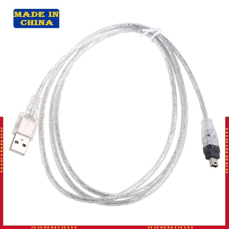 HIK 4 5ft 1 4m USB to Firewire IEEE 1394 4 Pin iLink อะแดปเตอร์สายไฟสายเคเบิลข้อมูลสําหรับกล้อง DV