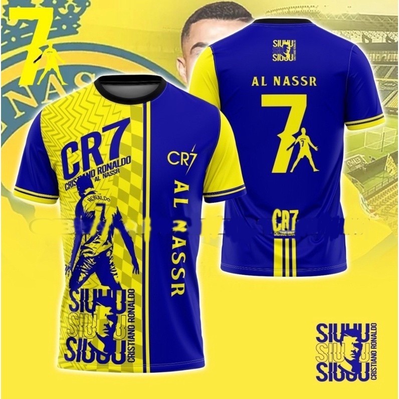 Jersey Cristiano Ronaldo Al Nasr Sublimation Tshirt Baju CR7 Al Nasr