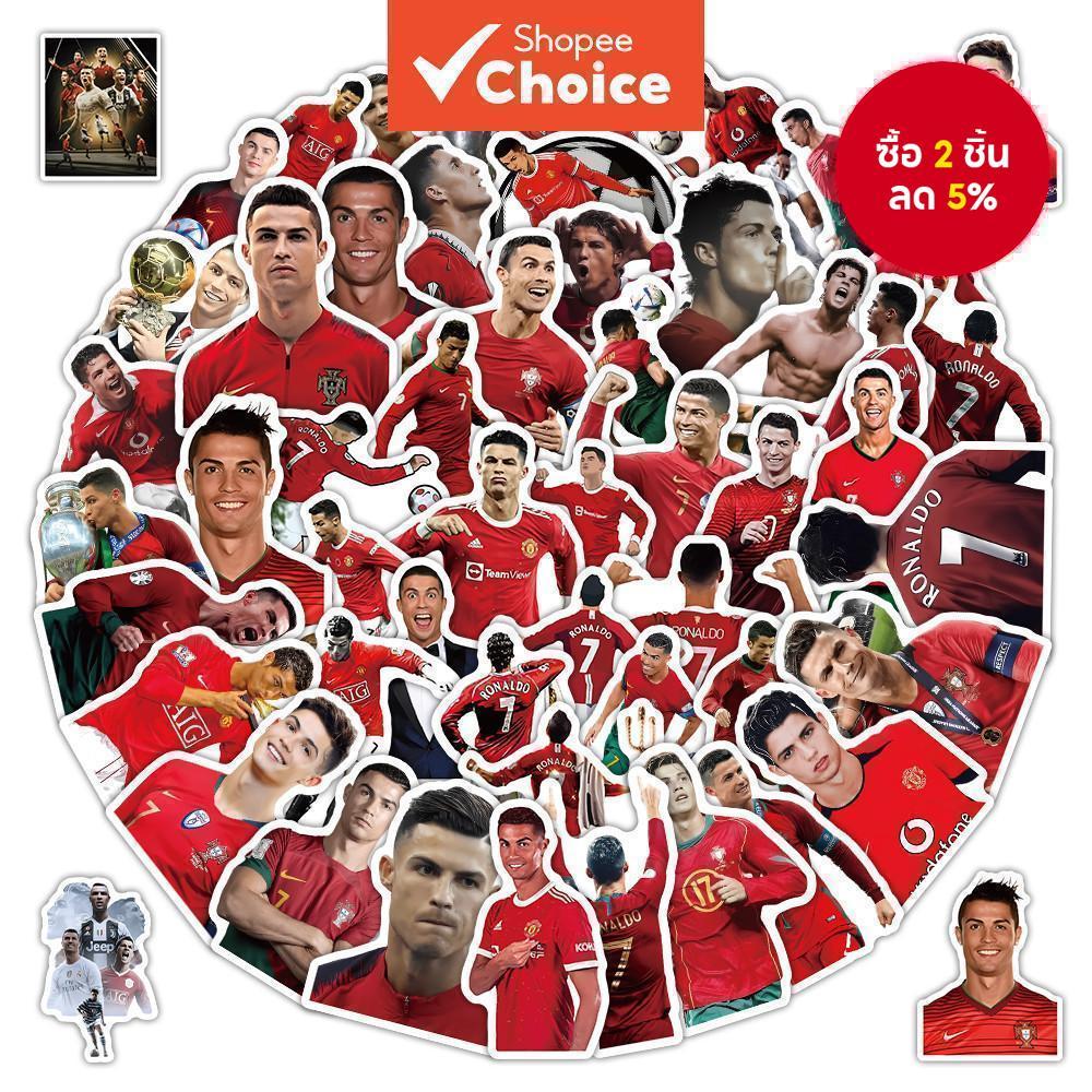 สติ๊กเกอร์ Football Star CR7 (50 ชิ้น) - สติ๊กเกอร์กันน้ํา DIY สําหรับตกแต่งโทรศัพท์ สมุด แล็ปท็อป อ