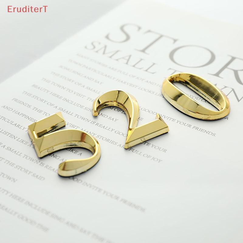 [EruditerT] 1 ชิ้นความสูง 5 ซม.Golden Home Stier ที่อยู่ป้ายประตูทอง Modern House Number [ใหม่]
