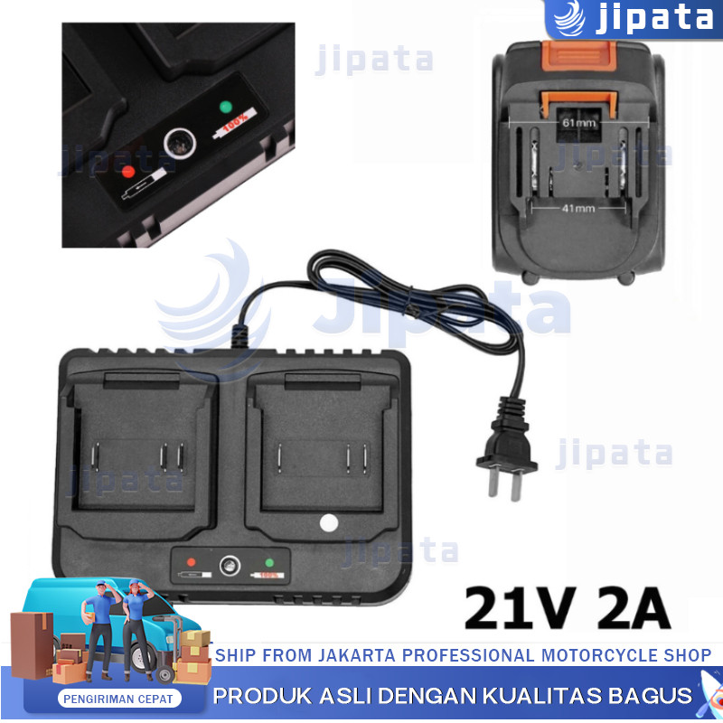 แท่นชาร์จแบตไร้สาย 21V ชุดแบตเตอรี่ + แท่นชาร์จปกติ แบตเครื่องมือช่าง for makita