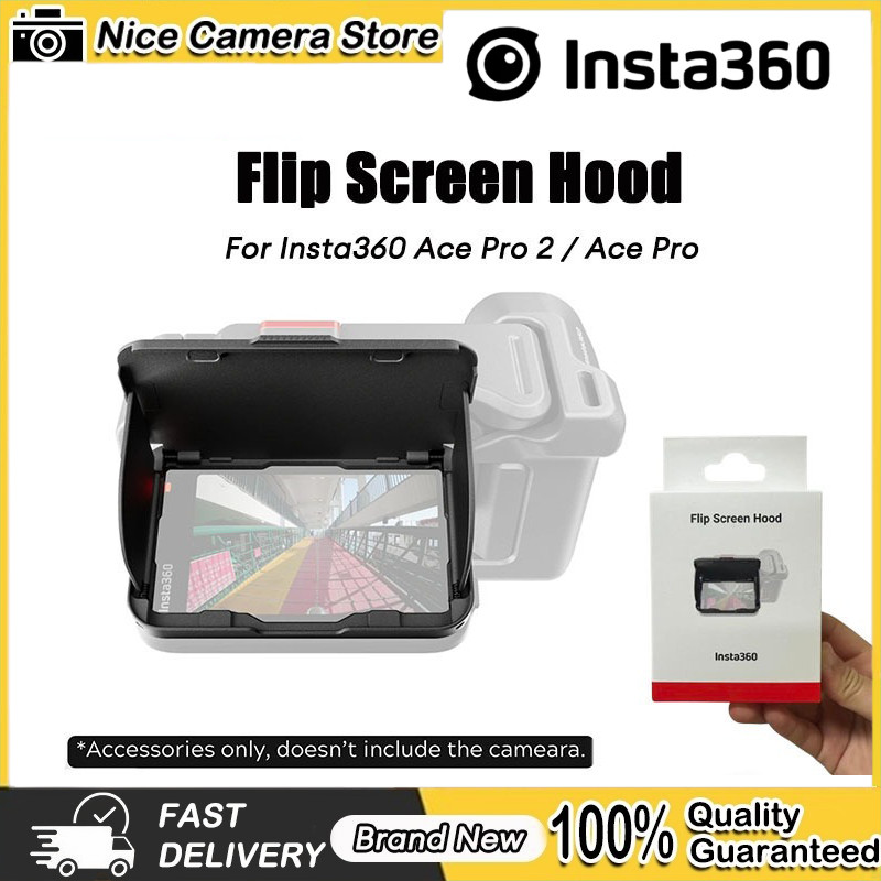 ของแท้ 100%Original ใหม่ Insta360 Ace Pro 2 Flip Screen Hood อลูมิเนียมแม่เหล็กแสงแดดบล็อกสําหรับ Insta 360 Ace Pro 2 อุปกรณ์เสริมเดิม