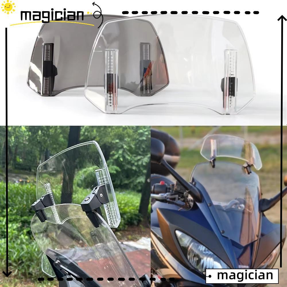 MAGICIAN กระจกรถจักรยานยนต์, Deflector Clamp-On Extension กระจก,ปรับ Air Deflector สําหรับ Africa Tw